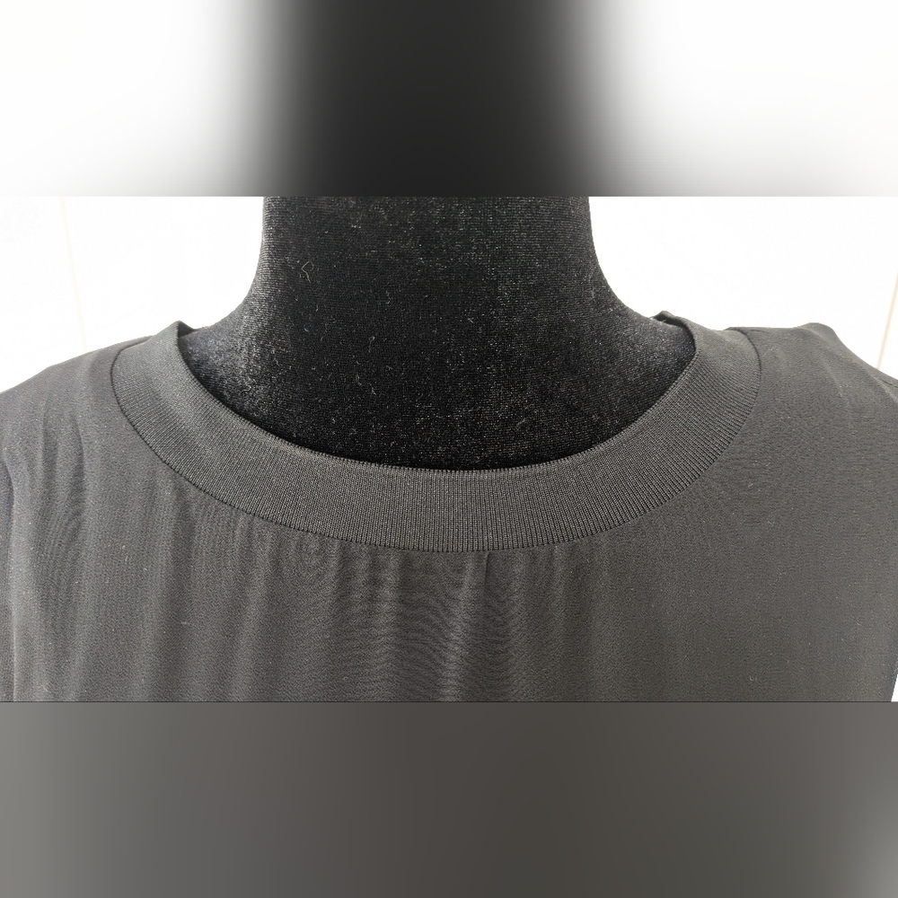 Lisa Rinna Collection Tulip Hem Sleeveless Black Tunic Dress Size 1X Chiffon - Picture 8 of 14